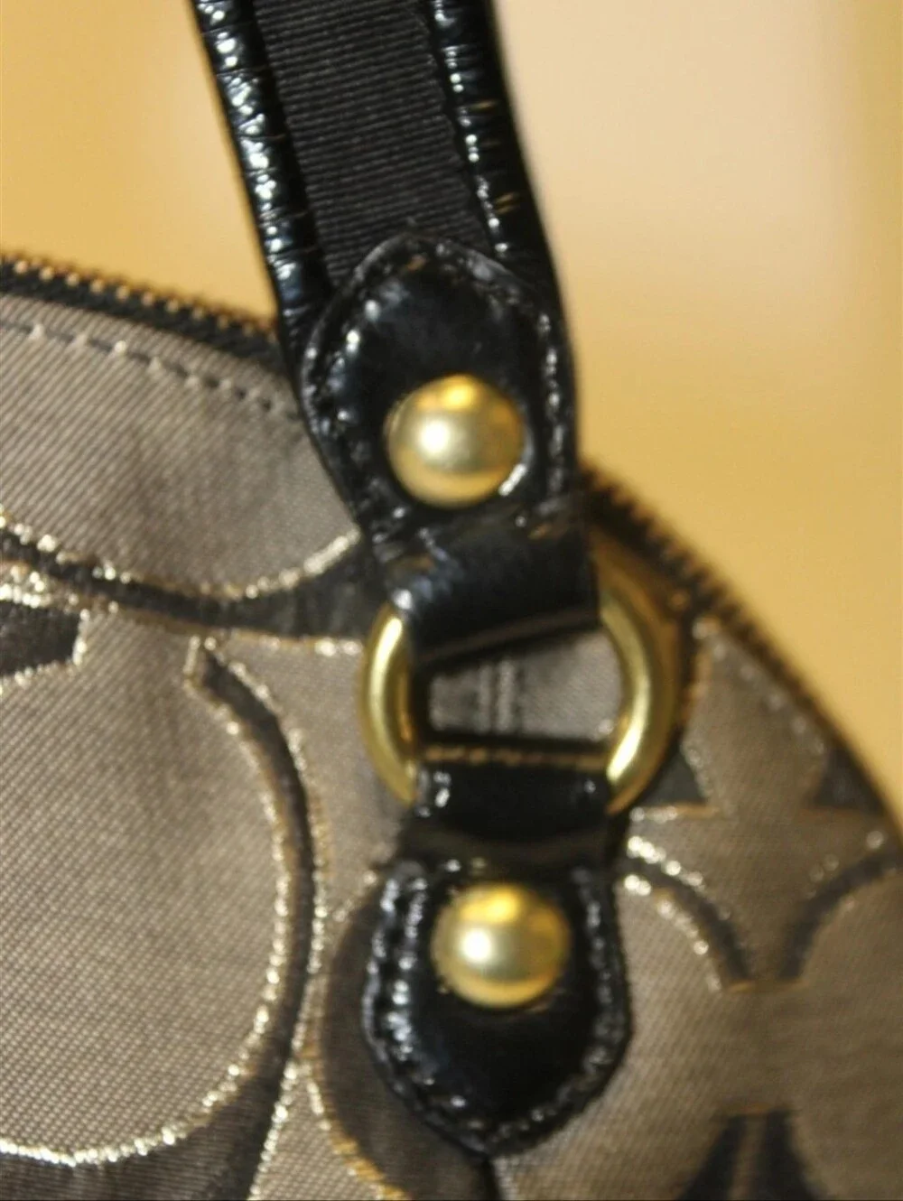 Coach RARE VINTAGE Signature Convertible Bag Gold Hardware amazing Condition